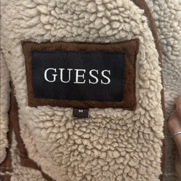 Guess Brown Shearling Jacket - Picture 10 of 11
